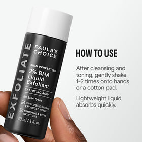 Paula's Choice bottle inside a travel pouch showing convenience for trips and gym