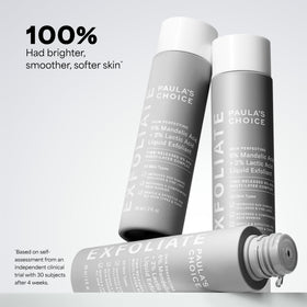 Paula's Choice product applied to back of hand demonstrating gentle exfoliation benefit