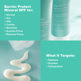 Paula's Choice applying sunscreen to cheek demonstrating non-irritating protection