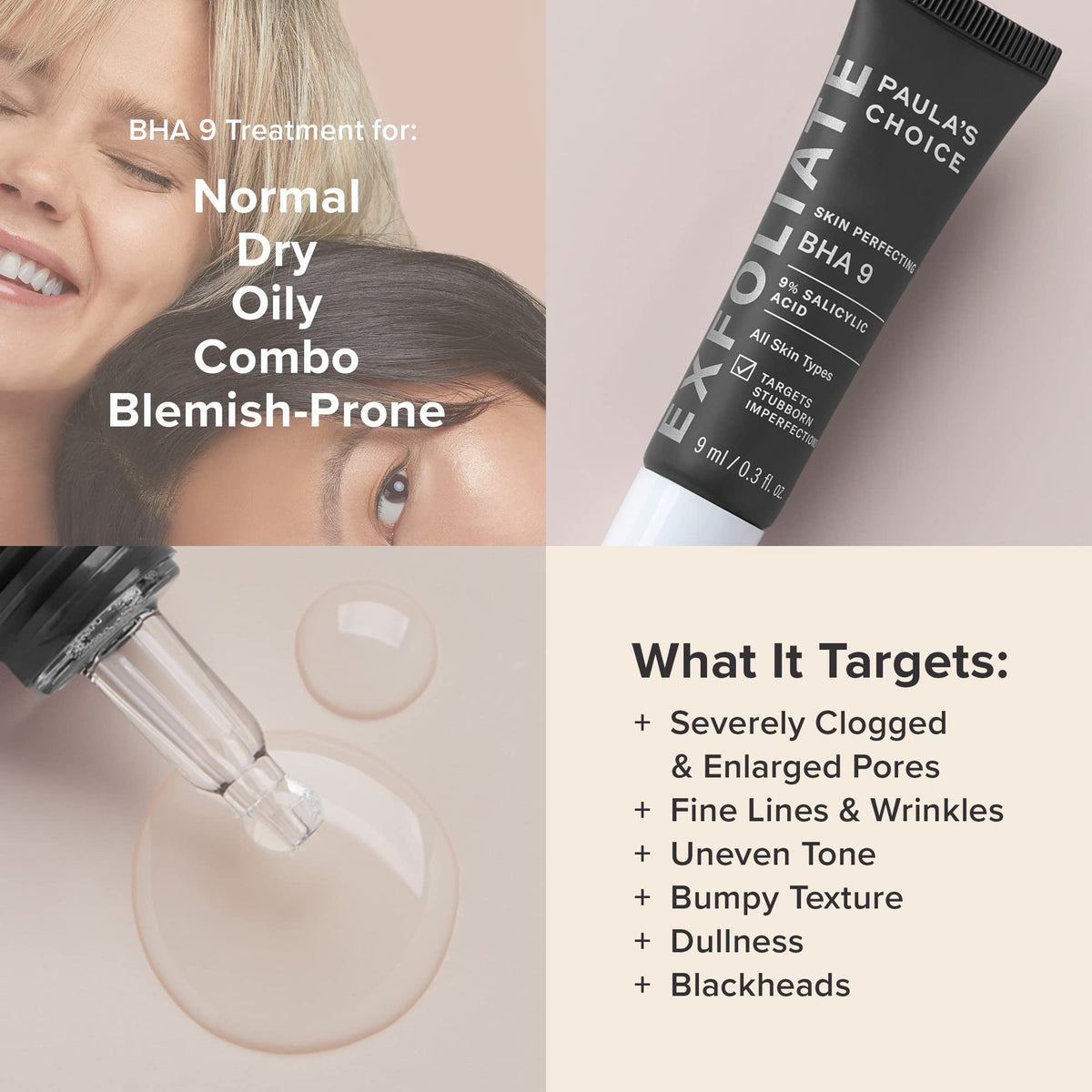 Paula's Choice applying spot treatment to blemish demonstrating targeted control benefit