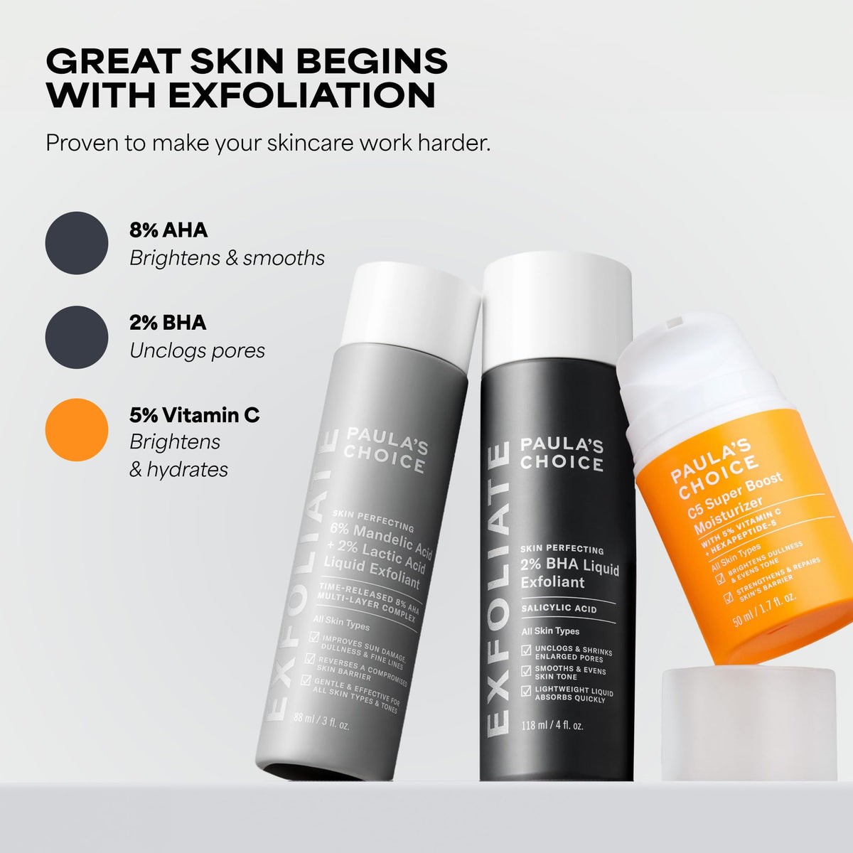 Paula's Choice lifestyle bathroom routine showing daily use benefit
