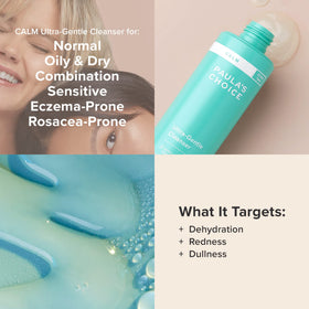 Paula's Choice cleanser label detail highlighting fragrance-free benefit
