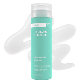 Paula's Choice cleanser front packaging shows calm, gentle formula benefit