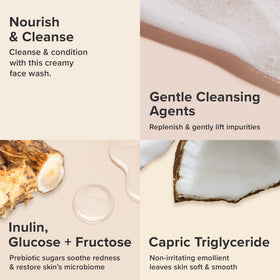 Paula's Choice cleanser dispensed into hand demonstrating gentle application