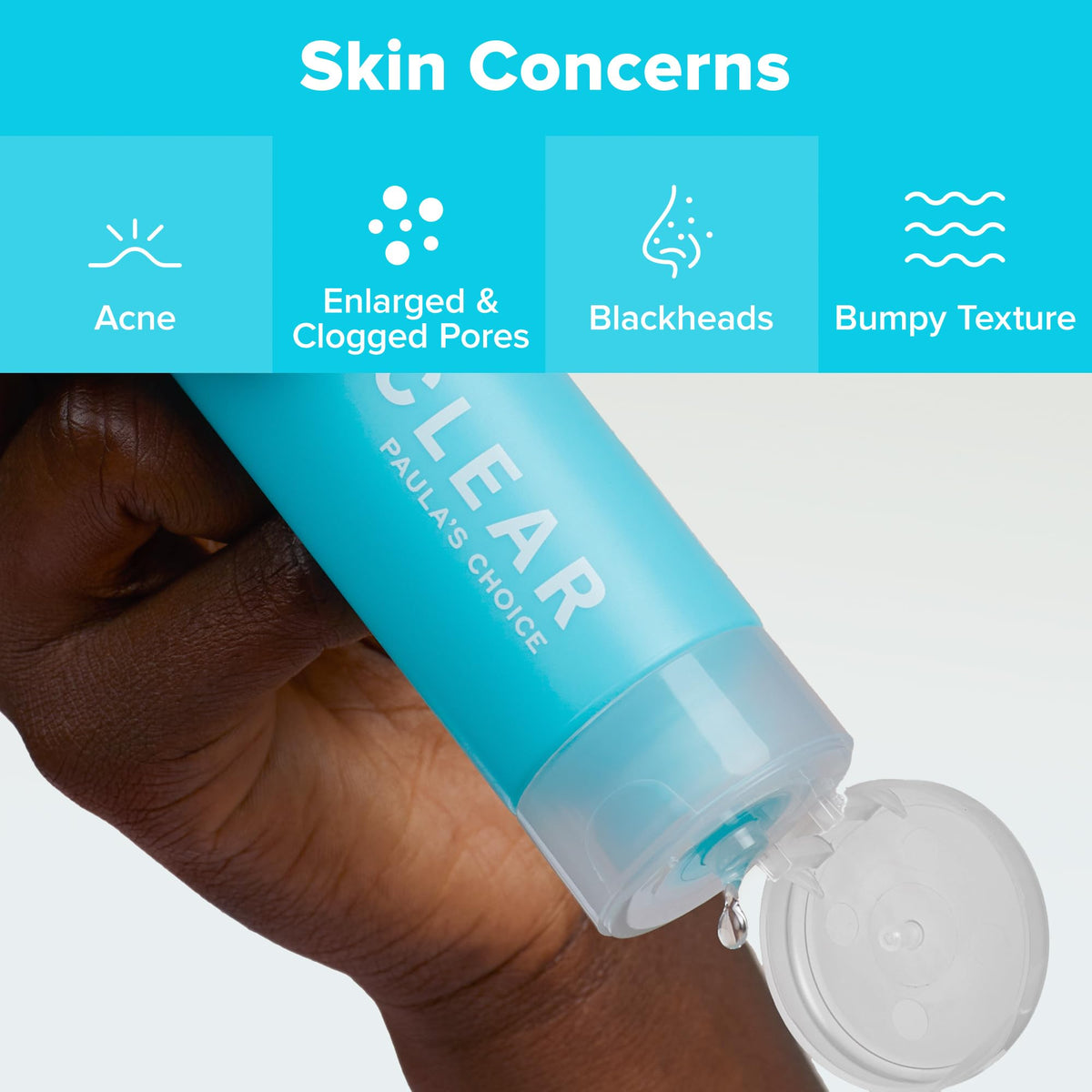 Paula's Choice clear bottle label detail highlighting concentration