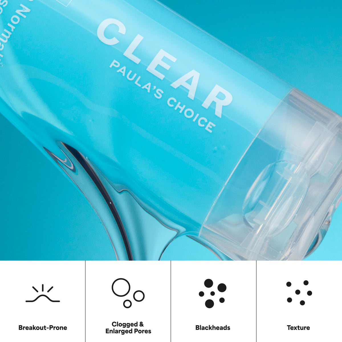Paula's Choice cleanser pouring into palm illustrating easy application
