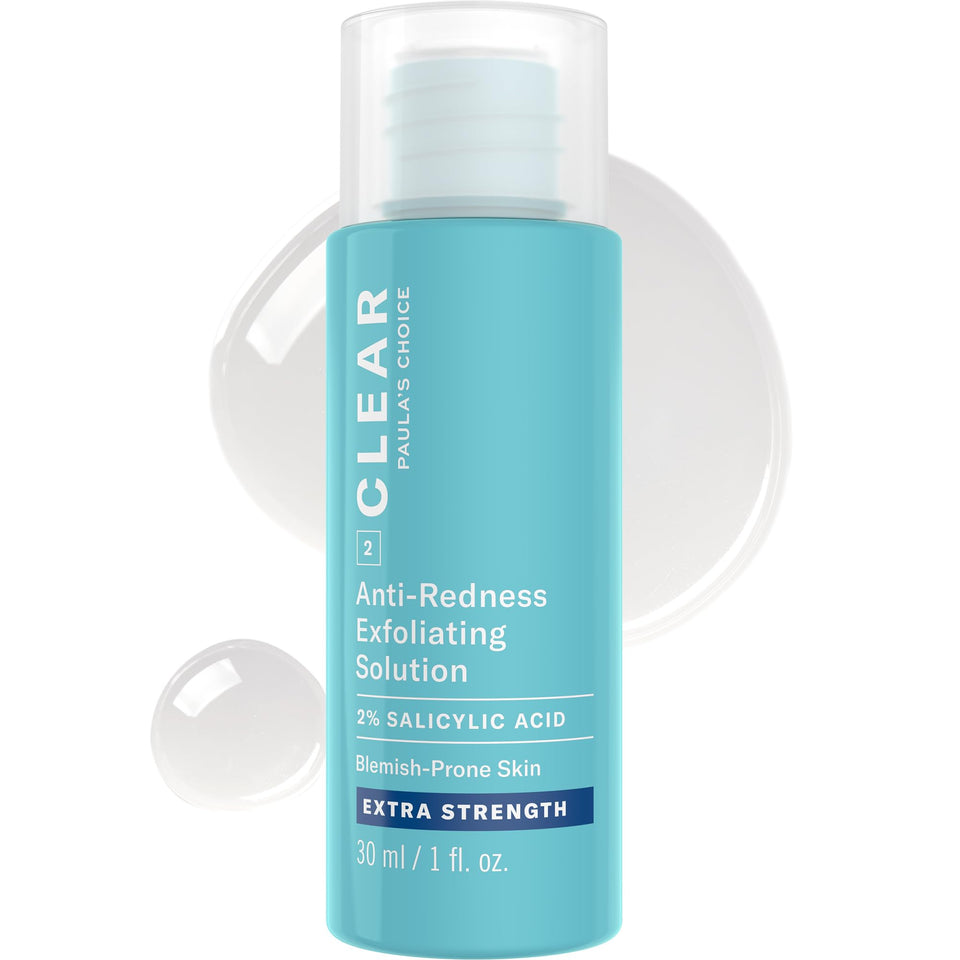 Paula's Choice front bottle showing label and compact 1oz size benefit: easy travel