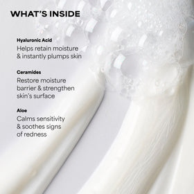 Paula's Choice creamy foam texture close-up showing gentle lather