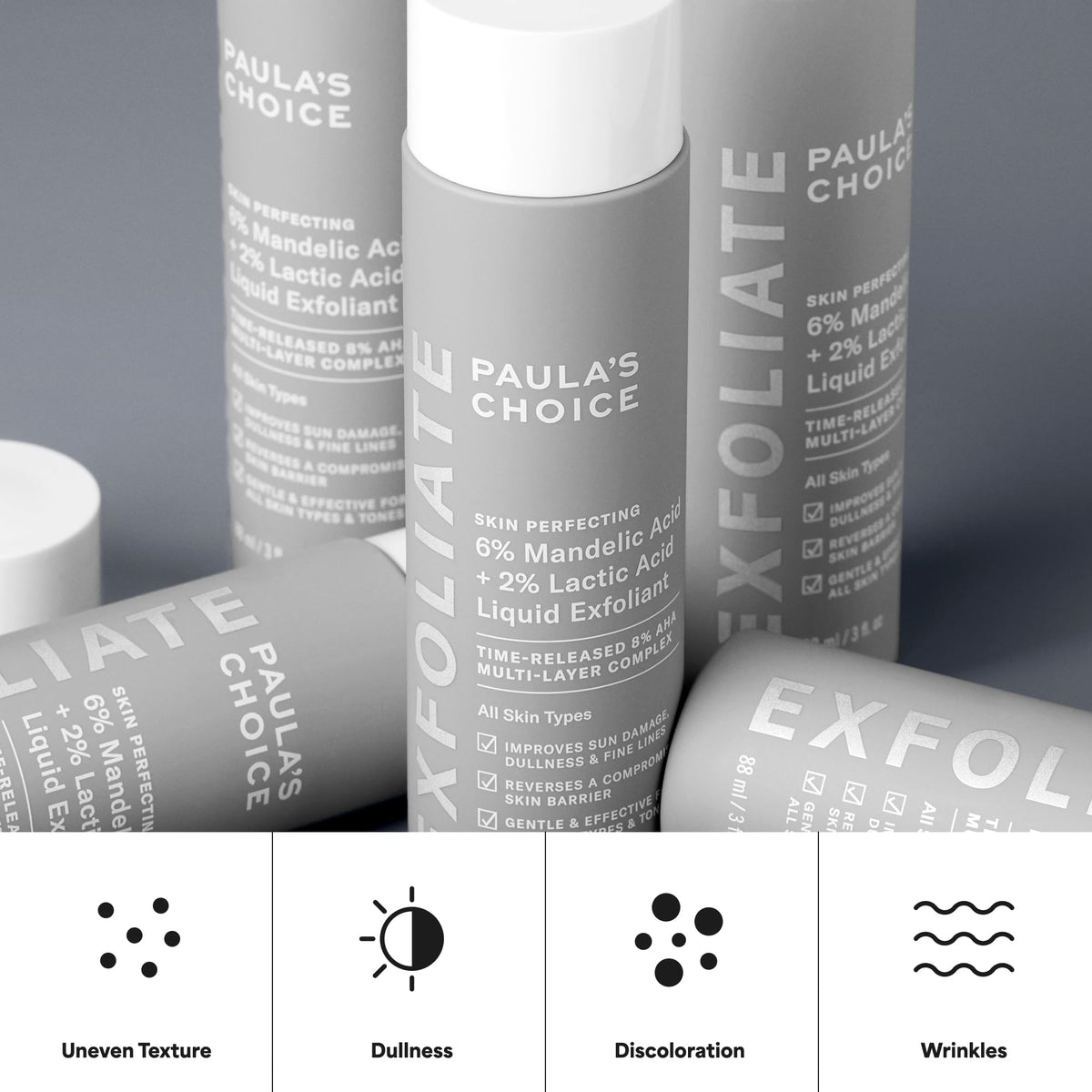 Paula's Choice illustrative before and after showing smoother, more even tone benefit