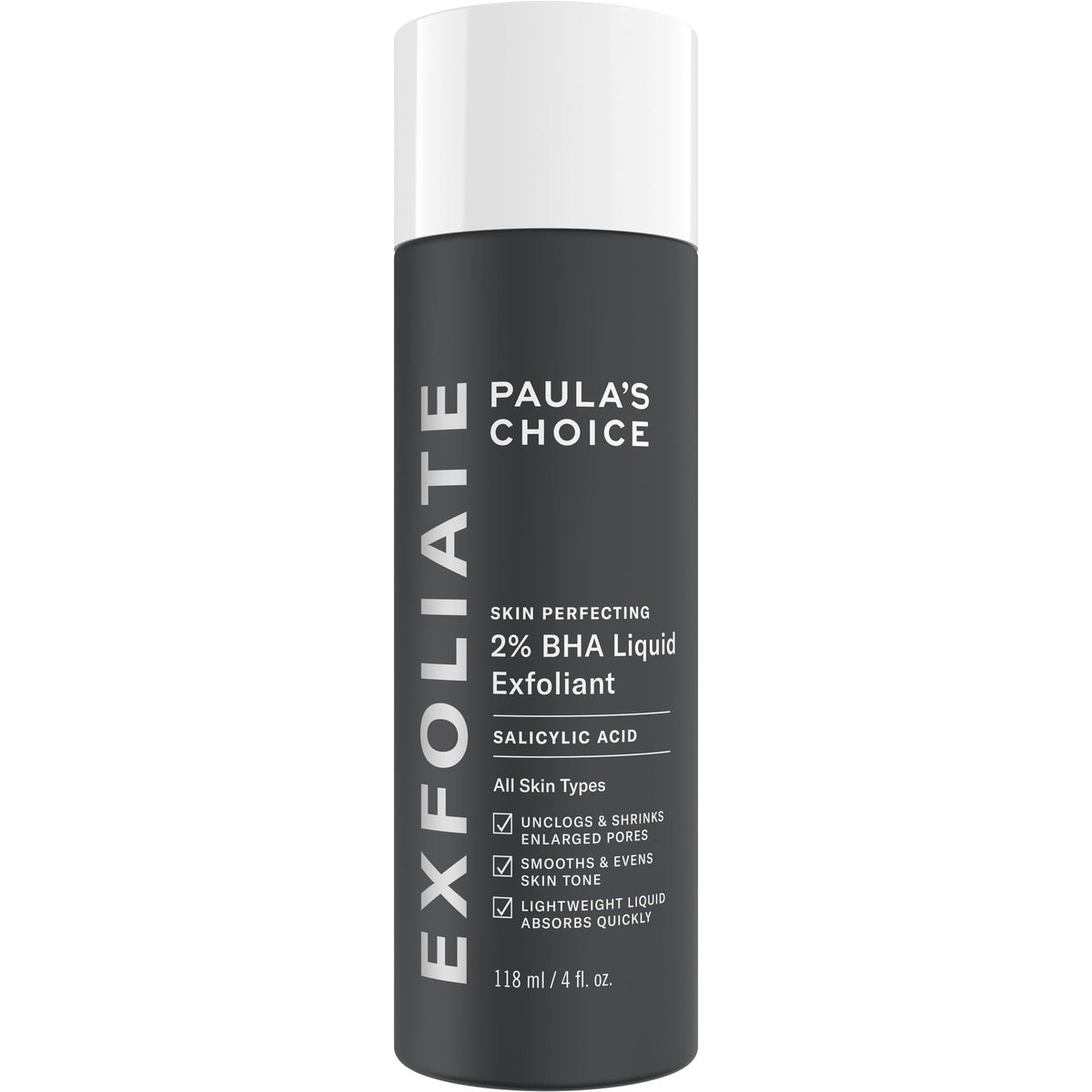 Paula's Choice front bottle showing clear packaging and benefits