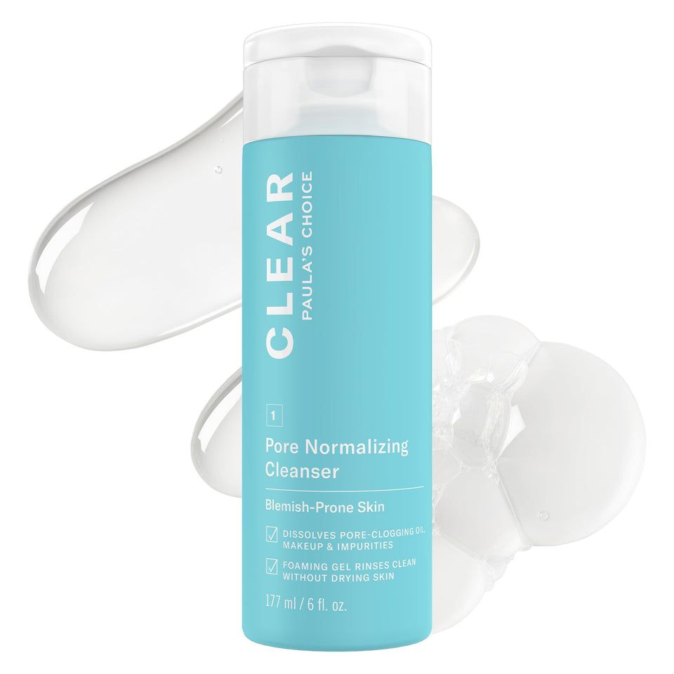 Paula's Choice front packaging showing clear cleanser benefits