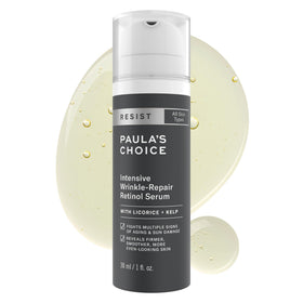 Paula's Choice front packaging of RESIST retinol serum shows product clarity benefit