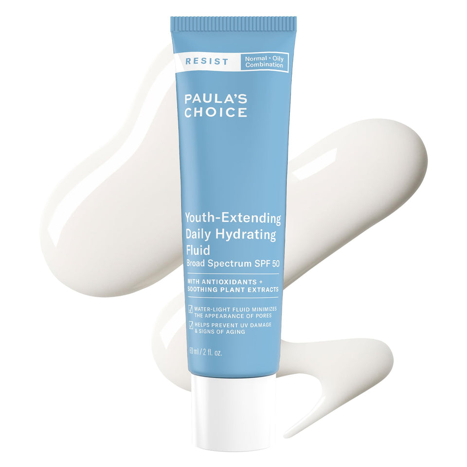 Paula's Choice front packaging showing SPF 50 and product benefit