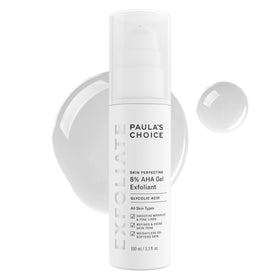 Paula's Choice front packaging showing 8% AHA gel for smoother skin