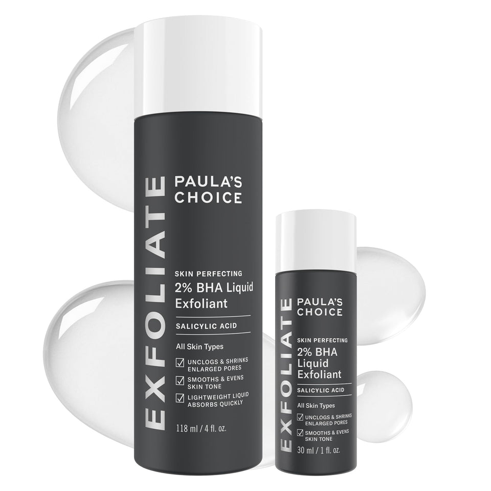 Paula's Choice front packaging showing brand and BHA benefits