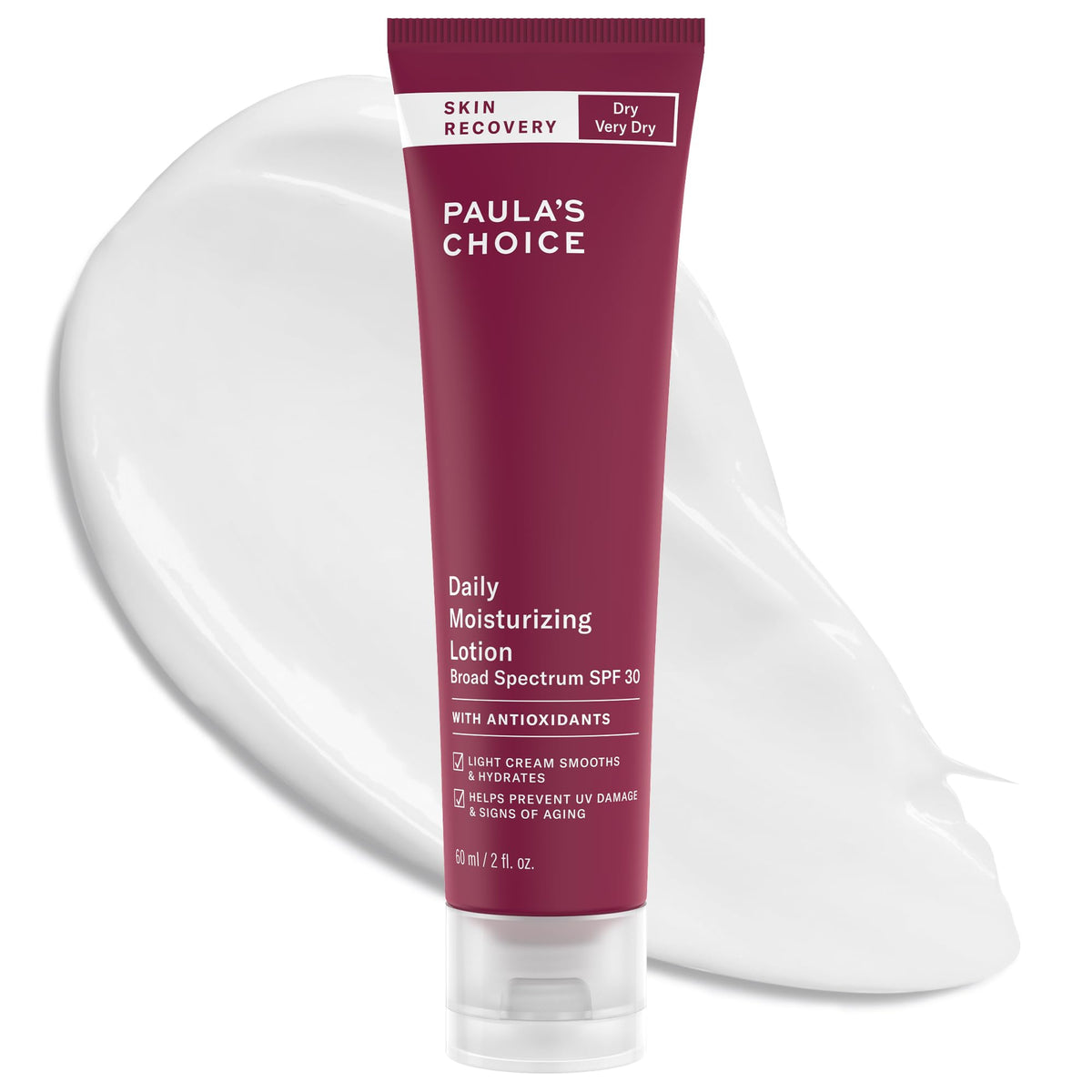 Paula's Choice front packaging of SPF 30 lotion showing brand and product benefits