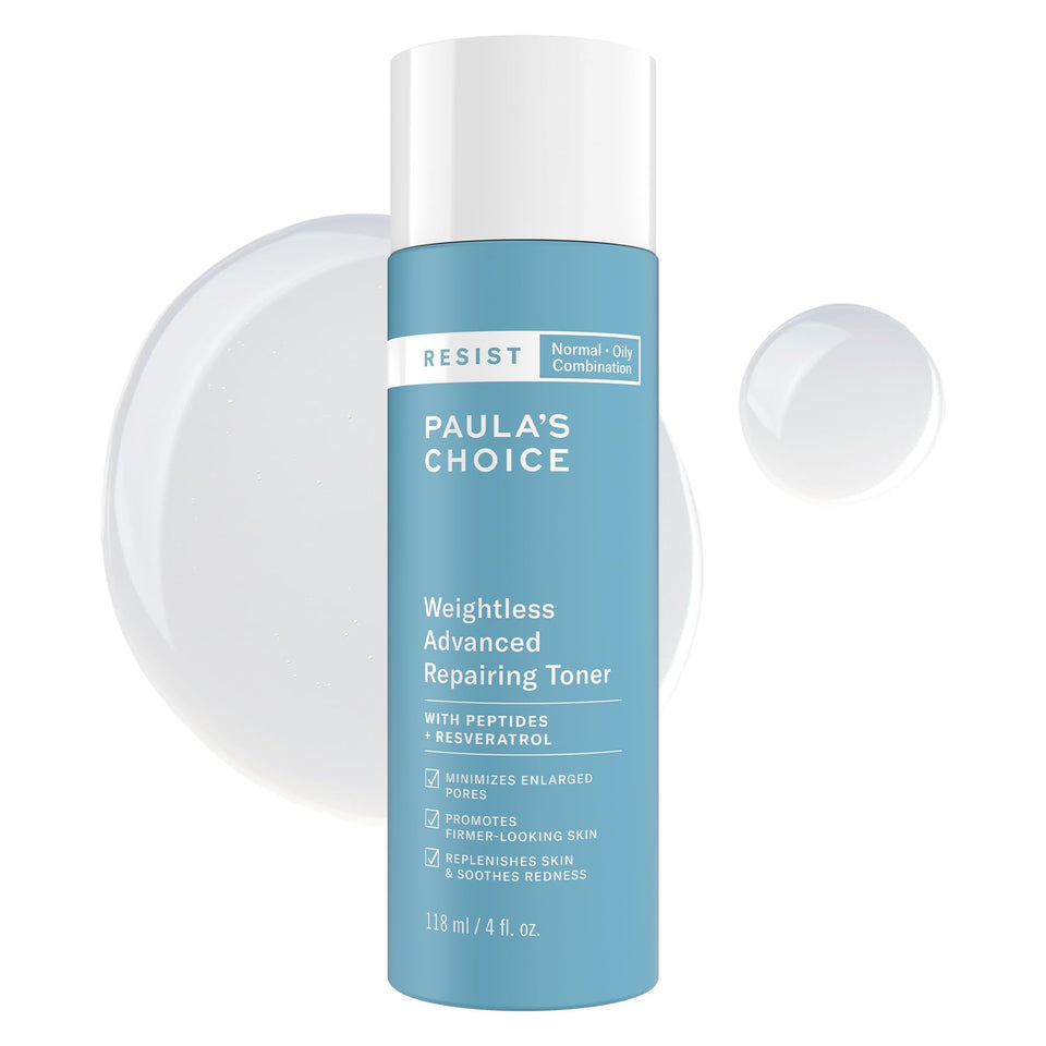Paula's Choice front packaging showing bottle and clear product benefits