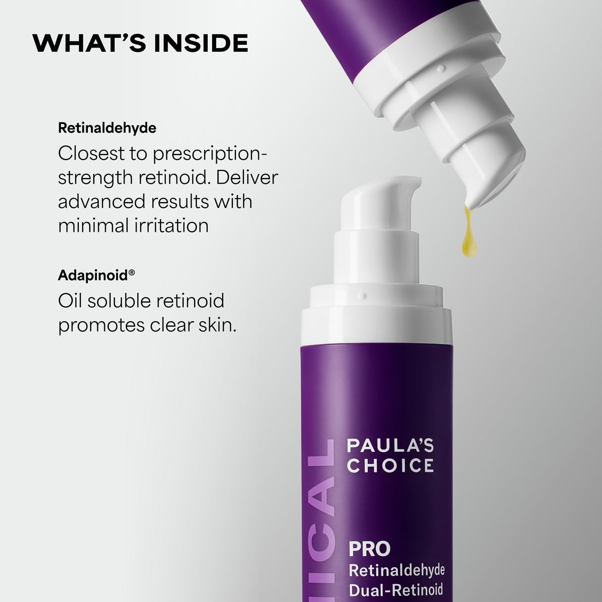 Paula's Choice ingredient panel close-up showing clinical-grade actives