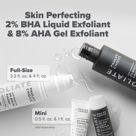 Paula's Choice ingredient label close-up highlighting key acids and formulation