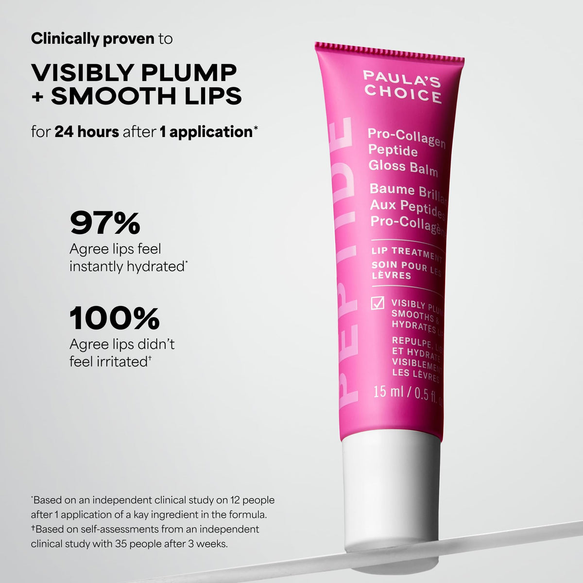 Paula's Choice close-up of glossy texture showing hydrating, non-sticky sheen benefit