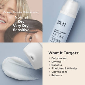 Paula's Choice moisturizer dabbed on hand showing quick absorption benefit