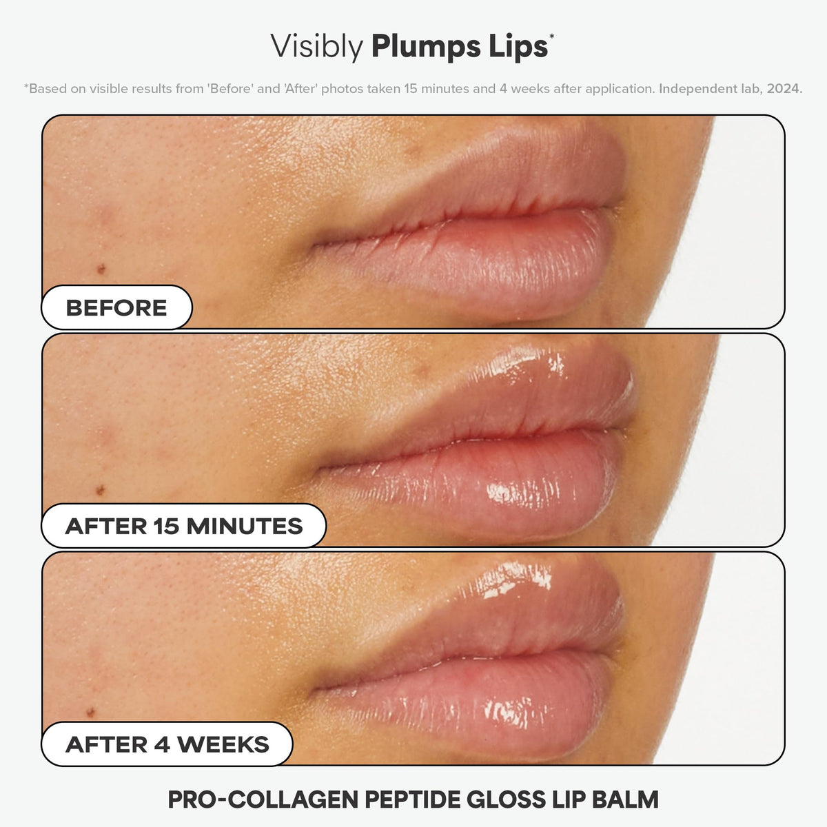 Paula's Choice Peptide Gloss Balm open to show glossy, hydrating finish