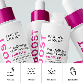 Paula's Choice before and after graphic indicating firmer, smoother skin