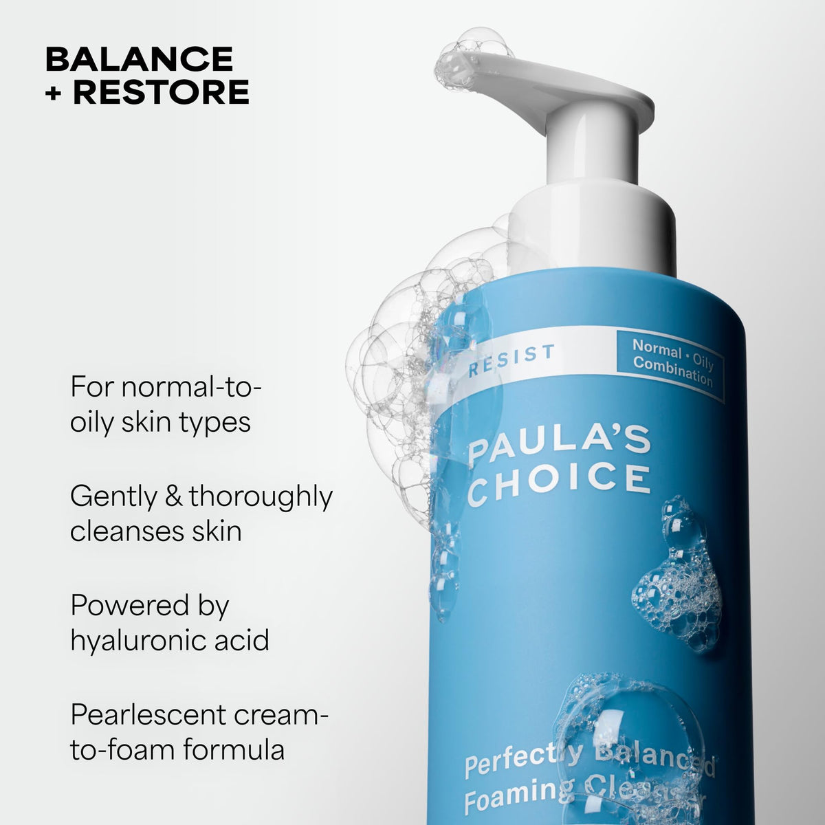 Paula's Choice pump top and bottle for easy dispensing and control