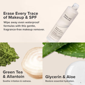 Paula's Choice on cotton pad being used around eyes, gentle effective removal