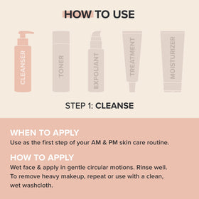 Paula's Choice pump and label detail highlighting ingredients and gentle formula benefits