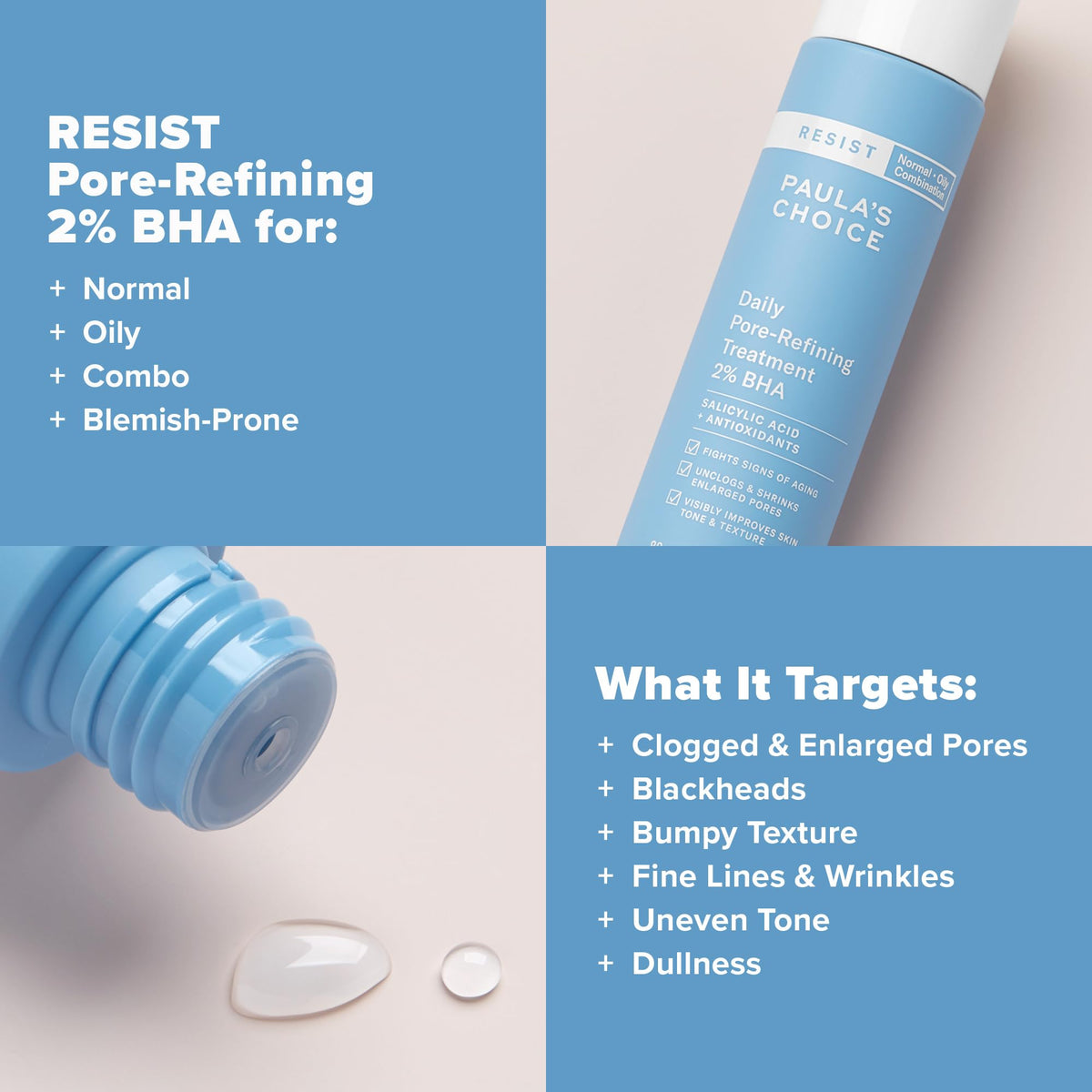 Paula's Choice 3oz bottle beside common object showing true size