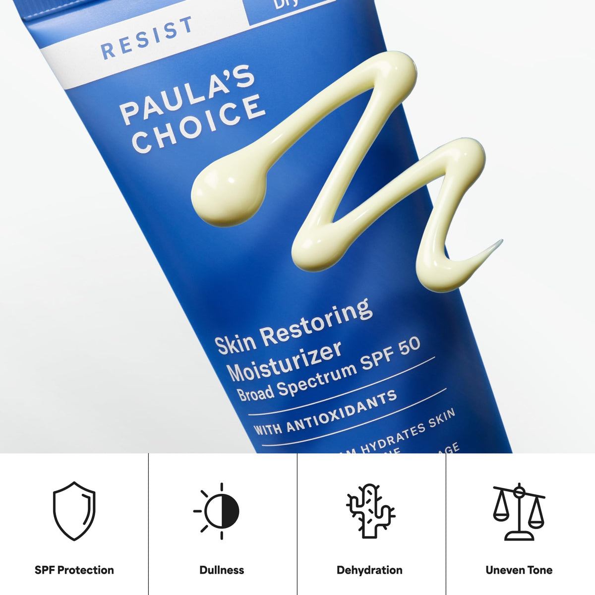 Paula's Choice applying moisturizer on cheek for daily sun protection