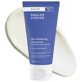 Paula's Choice front packaging showing SPF 50 protection and benefits