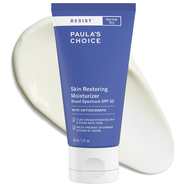 Paula's Choice front packaging showing SPF 50 protection and benefits