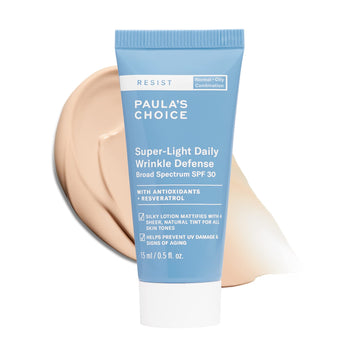 Paula's Choice front packaging showing SPF 30 and tinted matte finish benefit