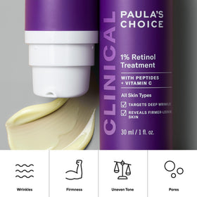 Paula's Choice before and after skin texture comparison indicating smoothing benefit