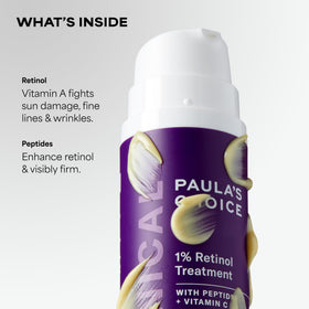 Paula's Choice bottle on nightstand showing evening routine convenience benefit