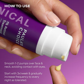 Paula's Choice bottle beside coin showing 1 fl oz size and travel-friendly benefit