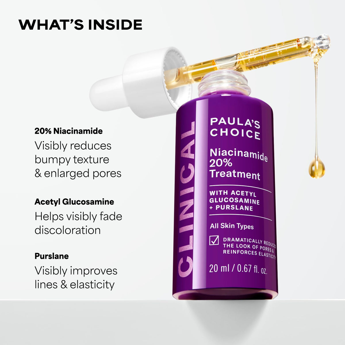 Paula's Choice serum on fingertip demonstrating easy-to-dispense precision