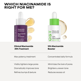 Paula's Choice serum staged with sunscreen suggesting daytime routine benefit