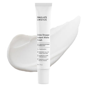 Paula's Choice front packaging showing bottle and label, conveys clear matte benefits