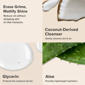 Paula's Choice cream-to-foam texture close-up illustrating gentle yet effective cleansing