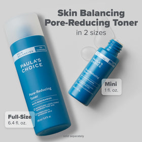 Paula's Choice toner inside a toiletry bag showing on-the-go skincare benefit