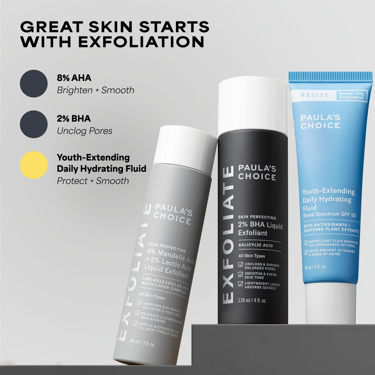 Paula's Choice in travel tote illustrating TSA-friendly sunscreen convenience