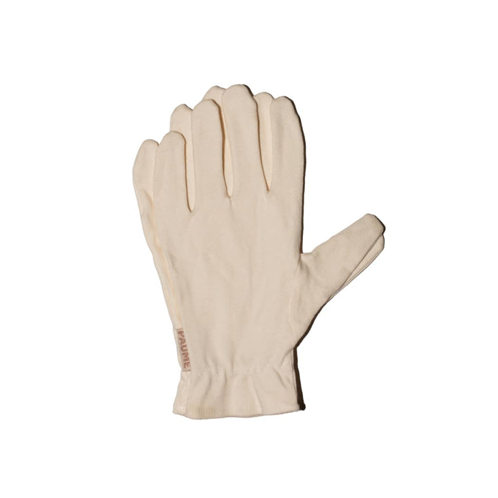 PAUME gloves front view showing organic cotton and snug fit benefit