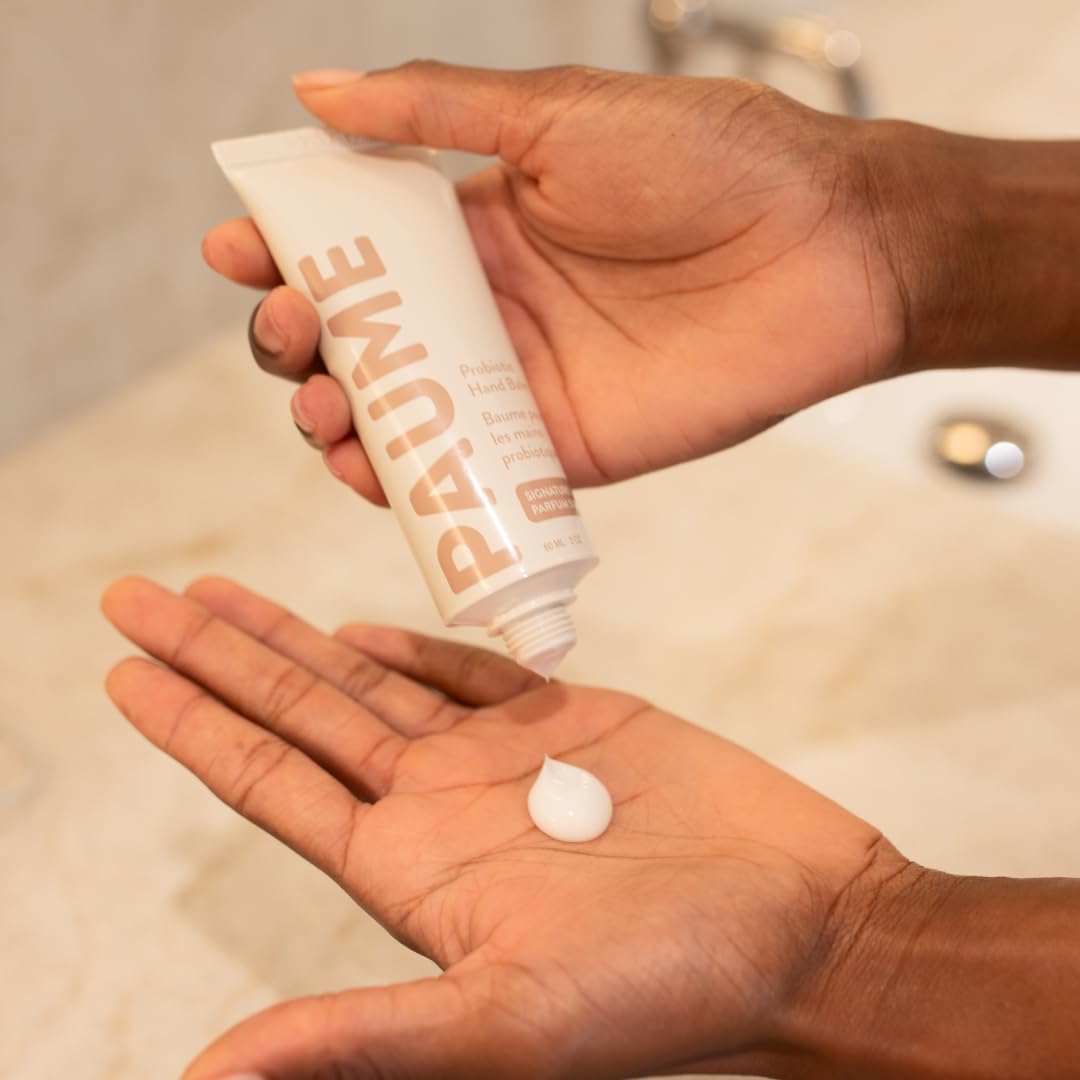 PAUME hand balm inside a bag illustrating portability and on-the-go moisturization