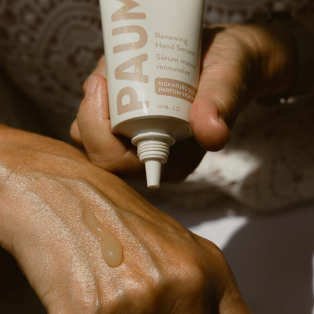 PAUME packaging detail showing label and recyclable-minded design benefit