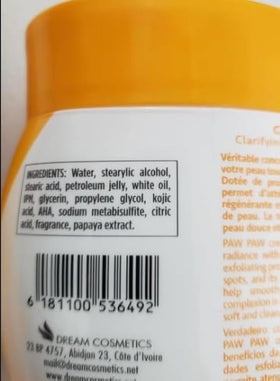 PAW PAW papaya cream texture closeup demonstrating smooth, hydrating consistency for soft skin
