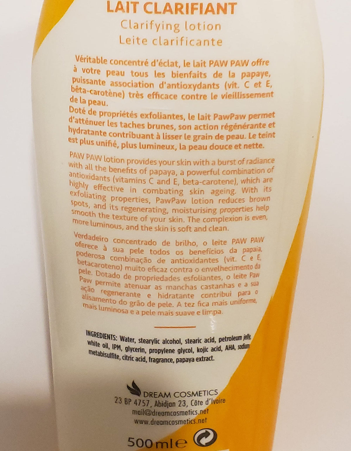 PAWPAW product texture close-up highlighting gentle exfoliant particles and smoothing benefit