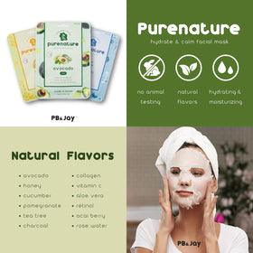 PB & JAY flatlay of all twelve masks displaying variety and easy selection